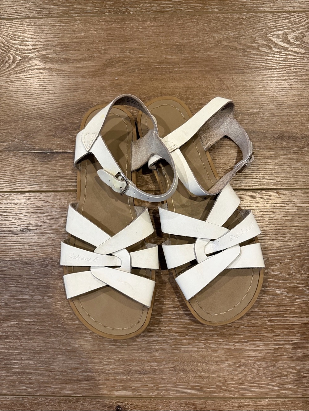 Salt Water Sandals by Hoy White Strappy Women's Sandals
